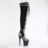 Vegan 20 cm FLAMINGO-3027SP Black overknee high heel boots