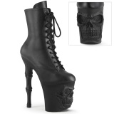Vegan 20 cm RAPTURE-1020 ankle boots womens with skull heels