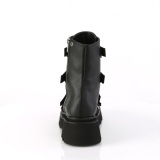 Vegan 6,5 cm RENEGADE-50 demoniacult alternativ plateau boots sort