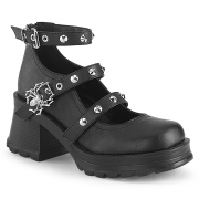 Vegan 7 cm Demonia BRATTY-07 chunky heel platform shoes