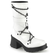 Vegan 7 cm DemoniaCult BRATTY-120-2 chunky heel platform boots