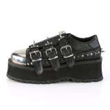 Vegan 7 cm GRAVEDIGGER-03 Plateau Gothic Sko til M�nd