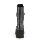 Vegan 9 cm ASHES-105 demoniacult alternativ plateau boots sort