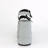 Vegan Neon 15 cm DemoniaCult WAVE-13 lolita plateau sandaler med kilehle