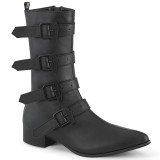 Vegan WARLOCK-110-C spidse boots - mænd winklepicker boots 4 spænder