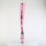 Vegan snrestvler 18 cm SPECTATOR-3030 rosa ben t overknee stvler med snrebnd