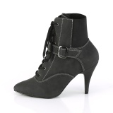 Vegan sort 10 cm DREAM-1022 ankle booties til m�nd