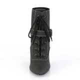 Vegan sort 10 cm DREAM-1022 ankle booties til m�nd