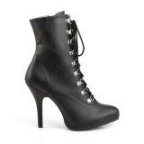 Vegan sort 13 cm EVE-106 ankle booties til m�nd