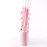 Vinyl 14 cm SWING-C kalveh�je st�vler - kvinder plateaust�vler med sp�nder rosa