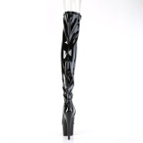Vinyl 18 cm ADORE-3011 �ben t� overknee st�vler - pole dance overknees