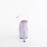 Violet 18 cm BEJEWELED-708RRS poledance h�je h�le sko med strass plateau