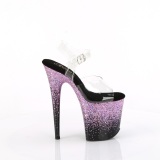 Violet 20 cm FLAMINGO glitter plateau sandaler sko