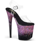 Violet 20 cm FLAMINGO glitter platform sandals shoes
