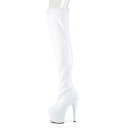 White 18 cm ADORE-3000HWR Hologram exotic pole dance overknee boots