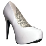 White Patent 14,5 cm Burlesque TEEZE-06W mens pumps for wide feets