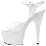 White Shiny 18 cm ADORE-709 Platform High Heels Shoes