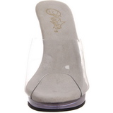 White Transparent 12 cm FLAIR-401 Women Mules Shoes